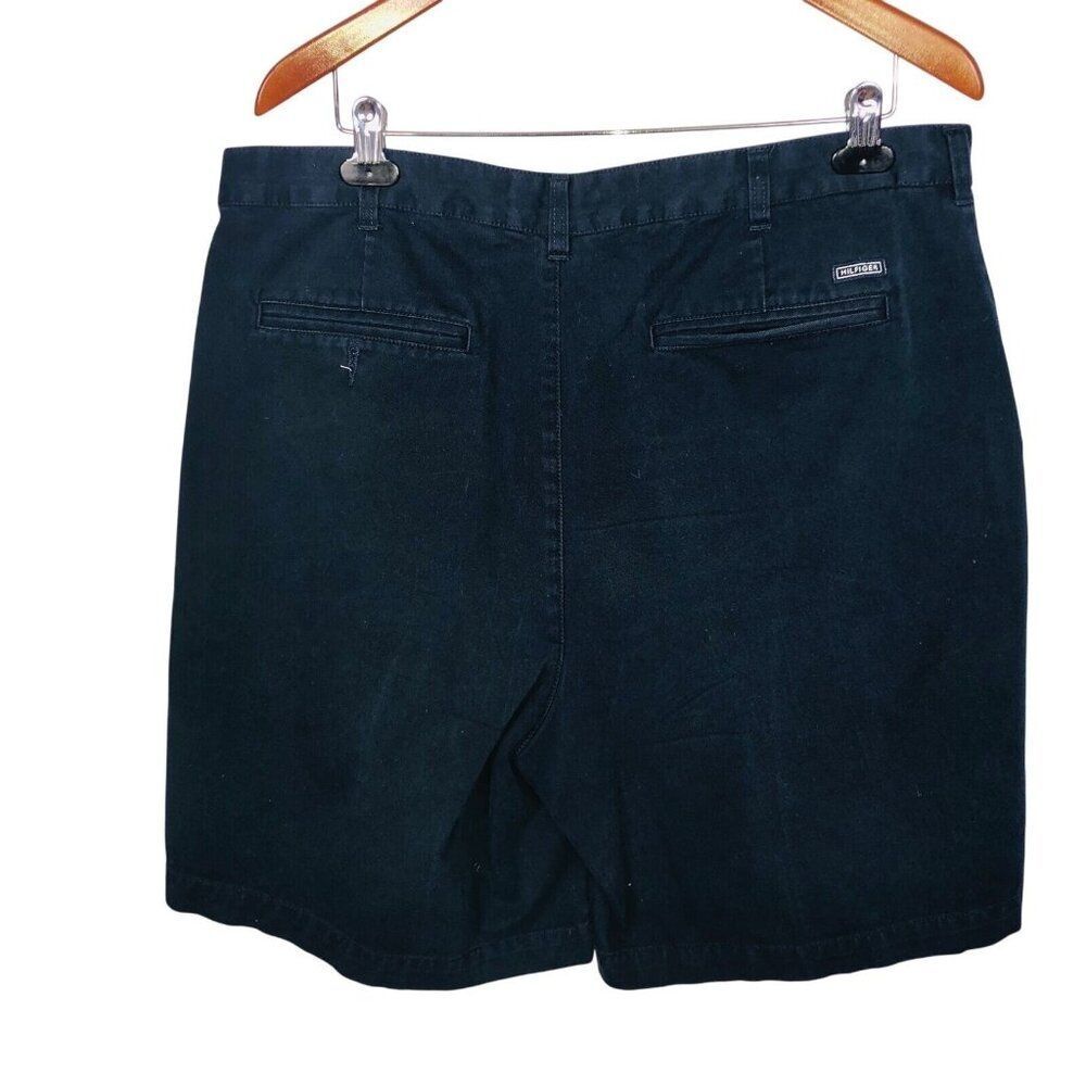 Vintage Tommy Hilfiger Golf Mens 38 Shorts Navy Blue Chino Pleated Front